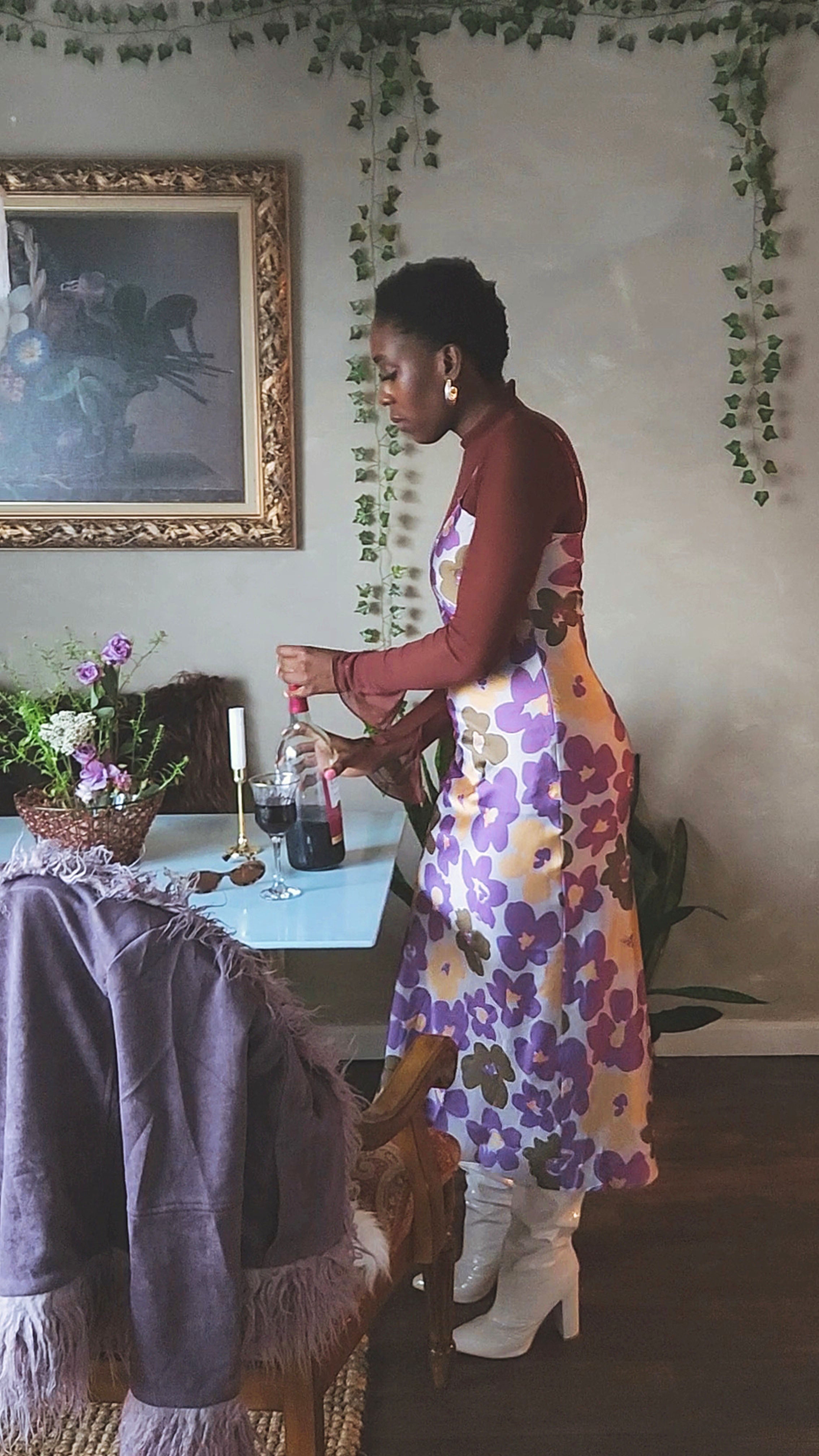 Billie Floral Midi Dress (1 SMALL LEFT)