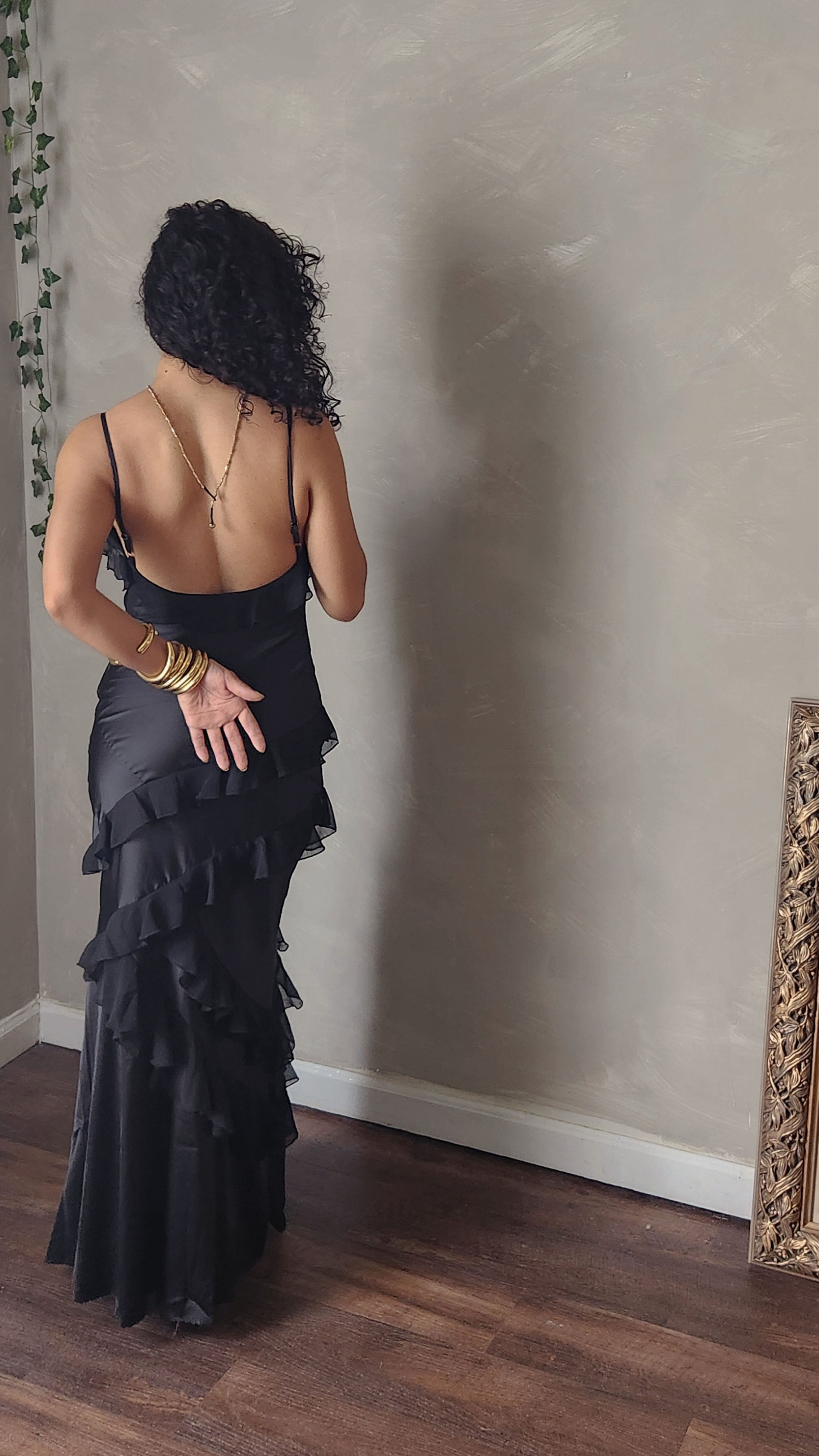 Fanni Ruffle Trim Maxi Dress