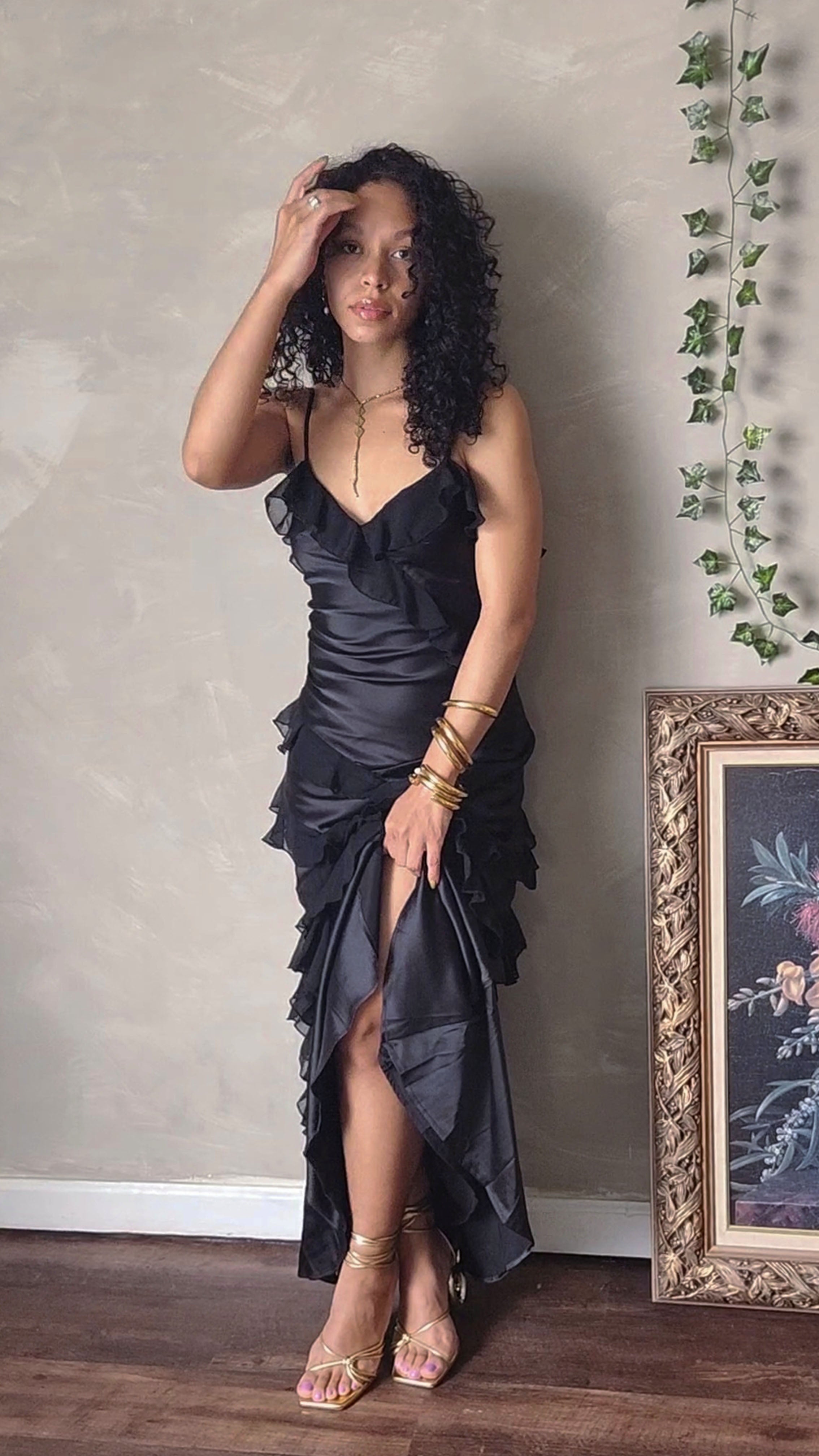 Fanni Ruffle Trim Maxi Dress