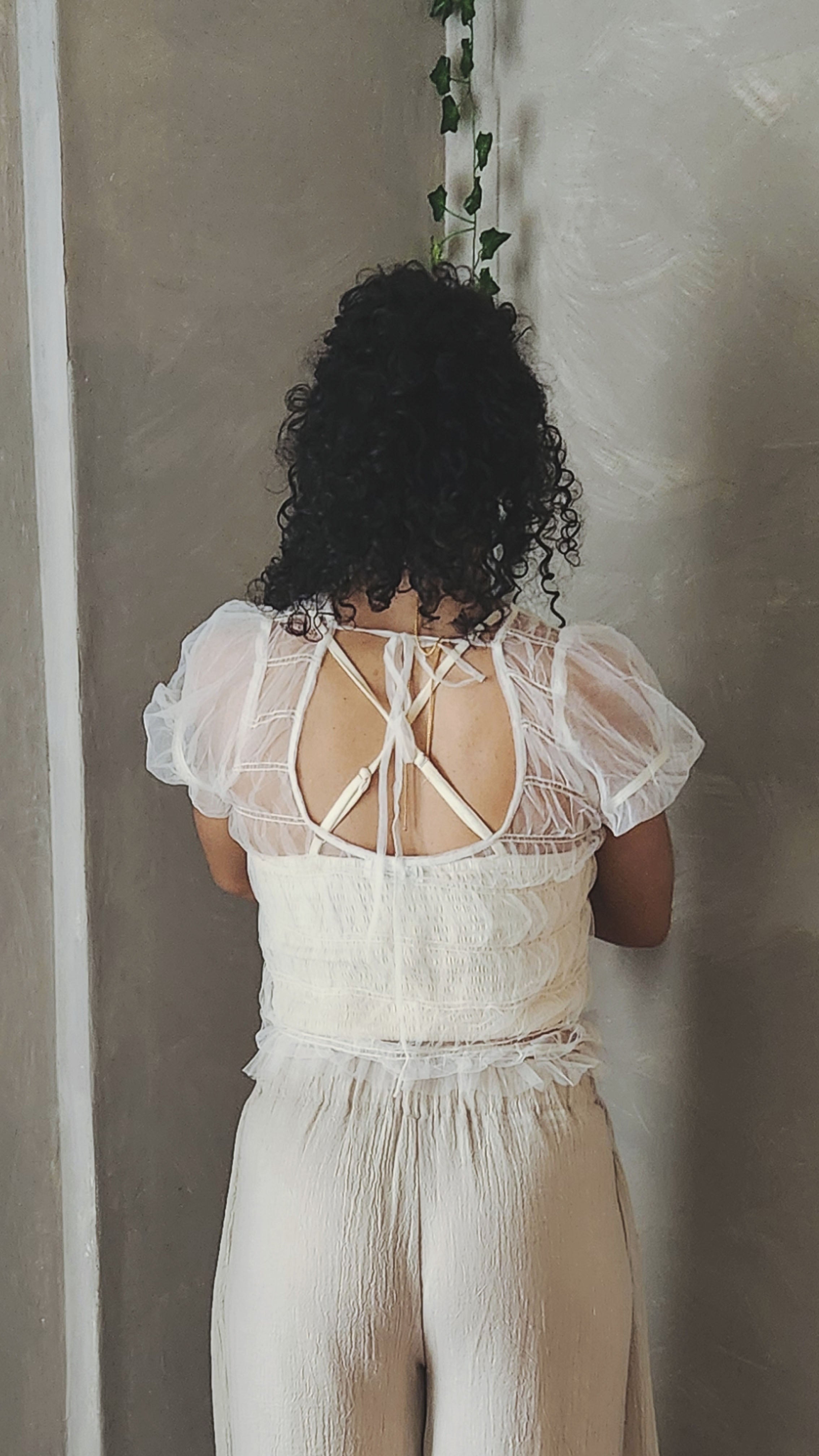 How Sweet Tulle Mesh Two-fer top