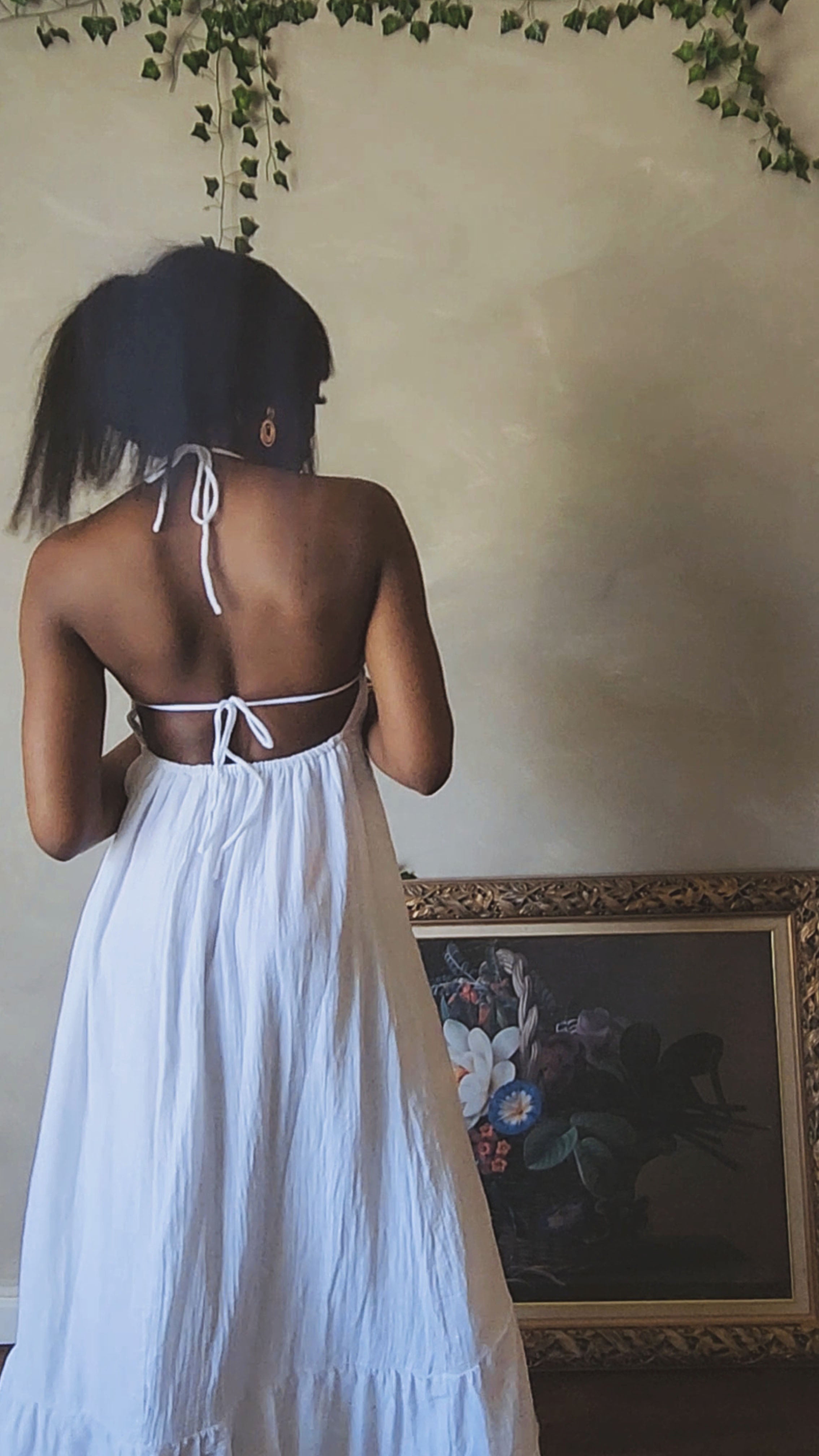 Poetic Frill Tie Back Dress