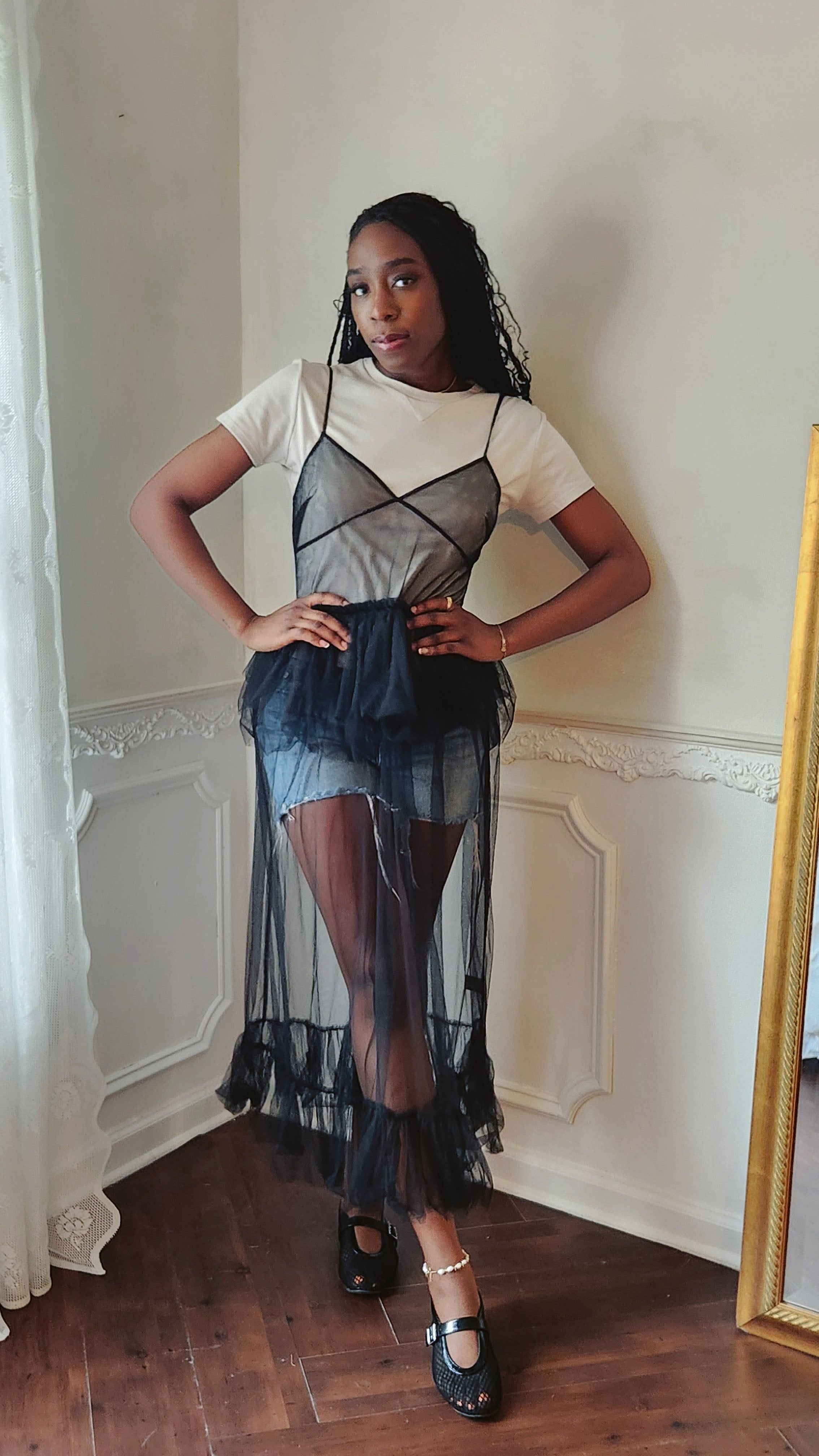 Tyla Tulle Sheer Dress