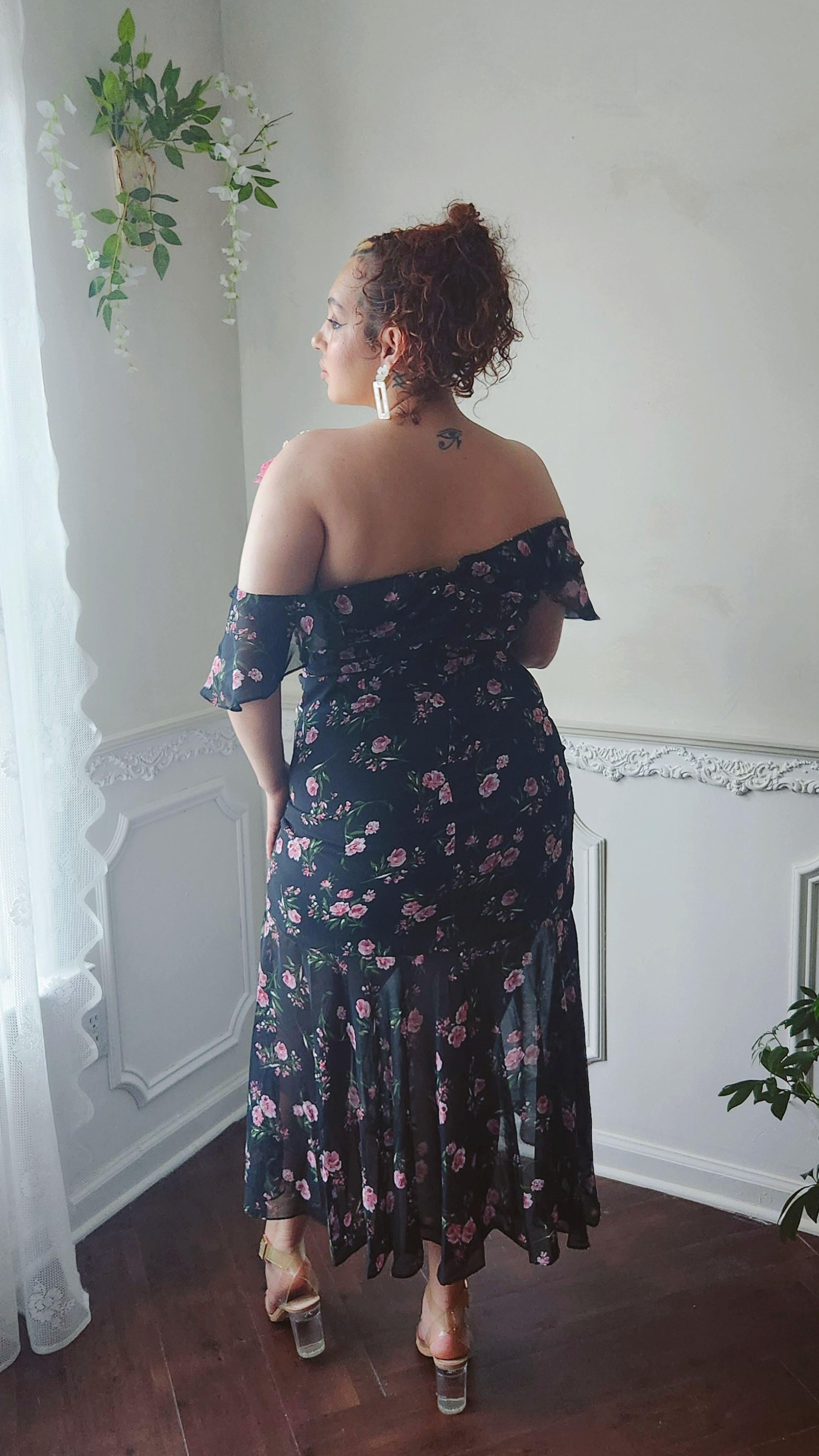 Albany Floral Ruched Dress (1 SMALL LEFT)