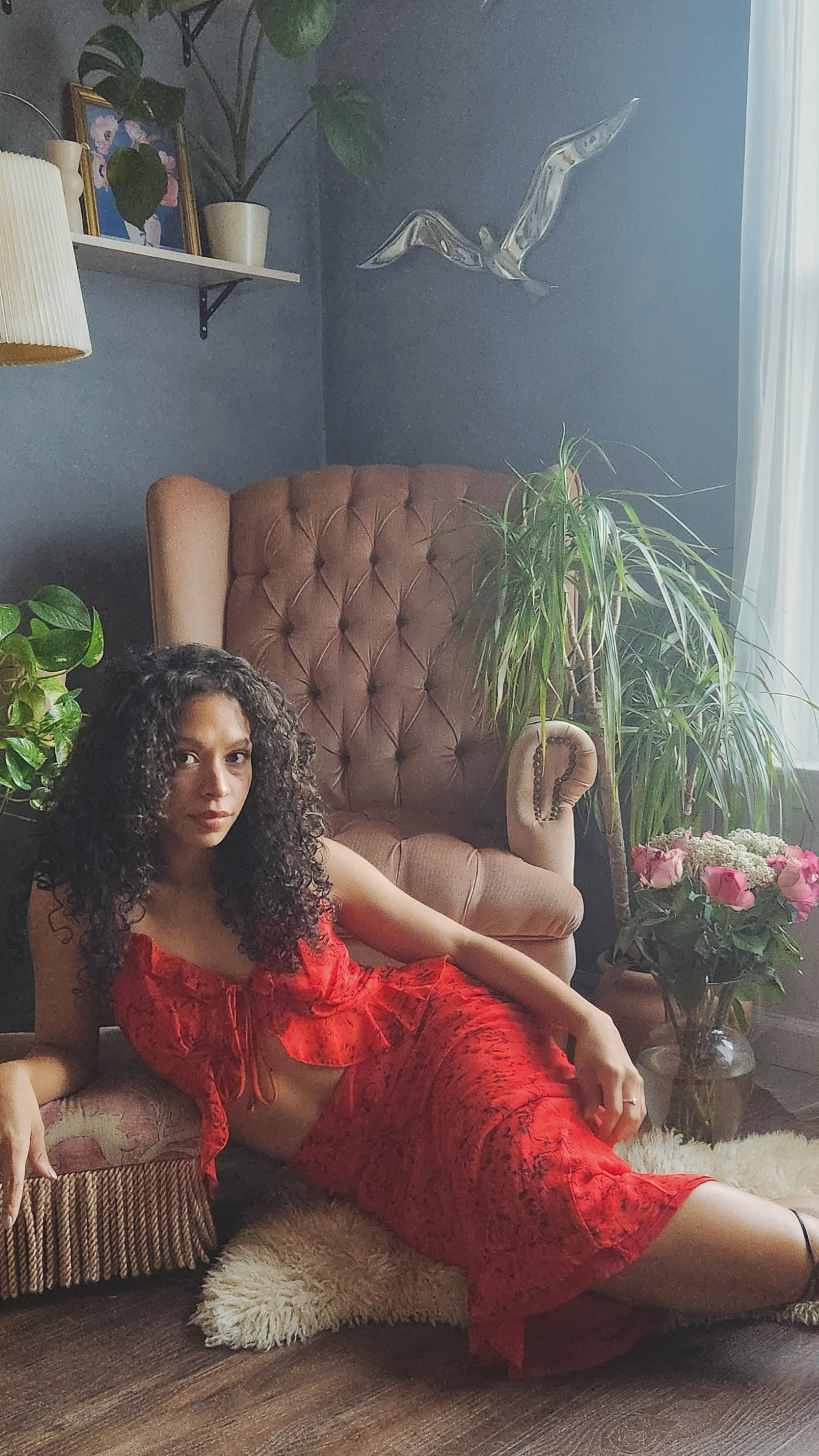 By My Side Floral Skirt Set