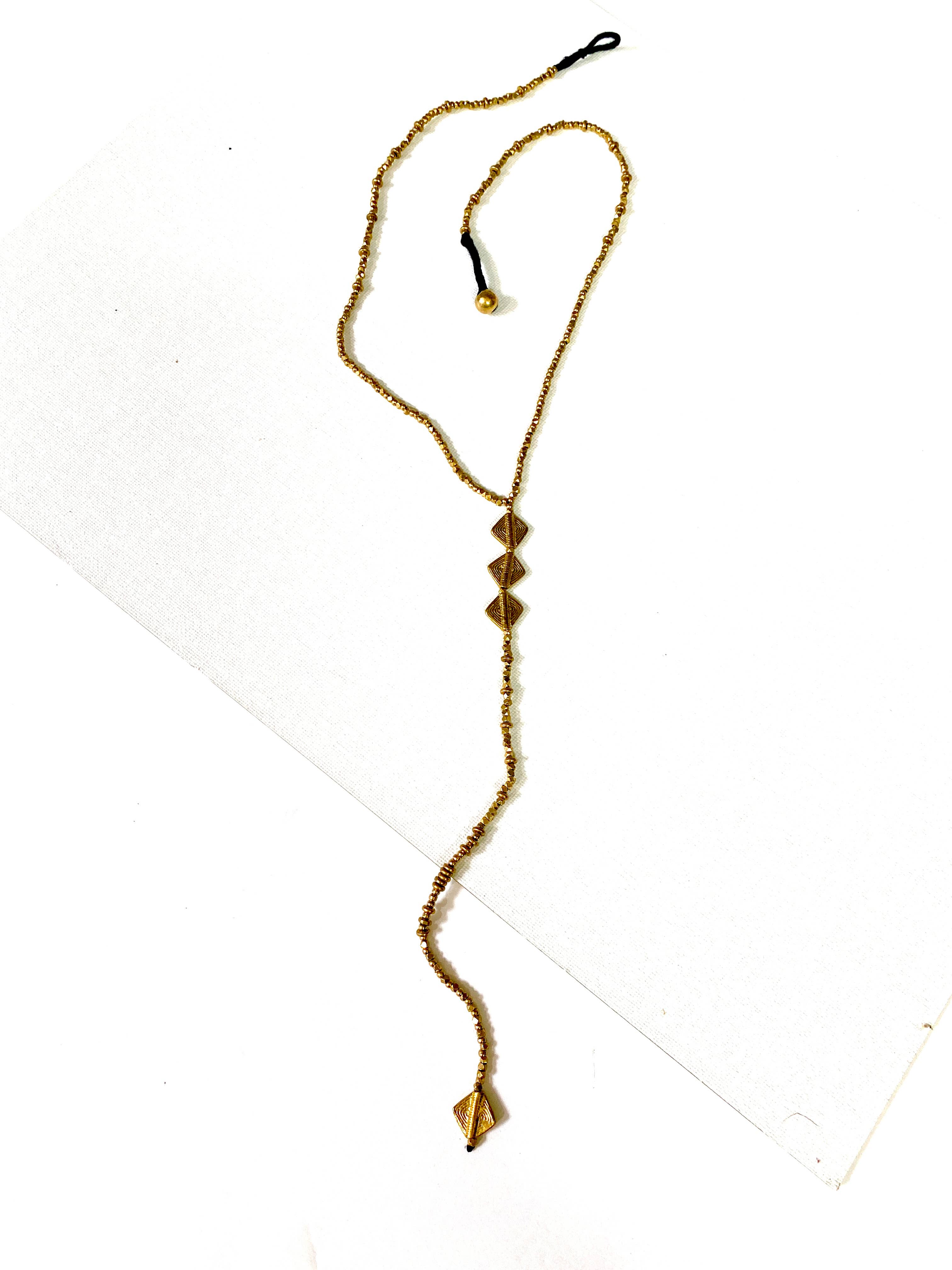 Ifah Y Brass Necklace