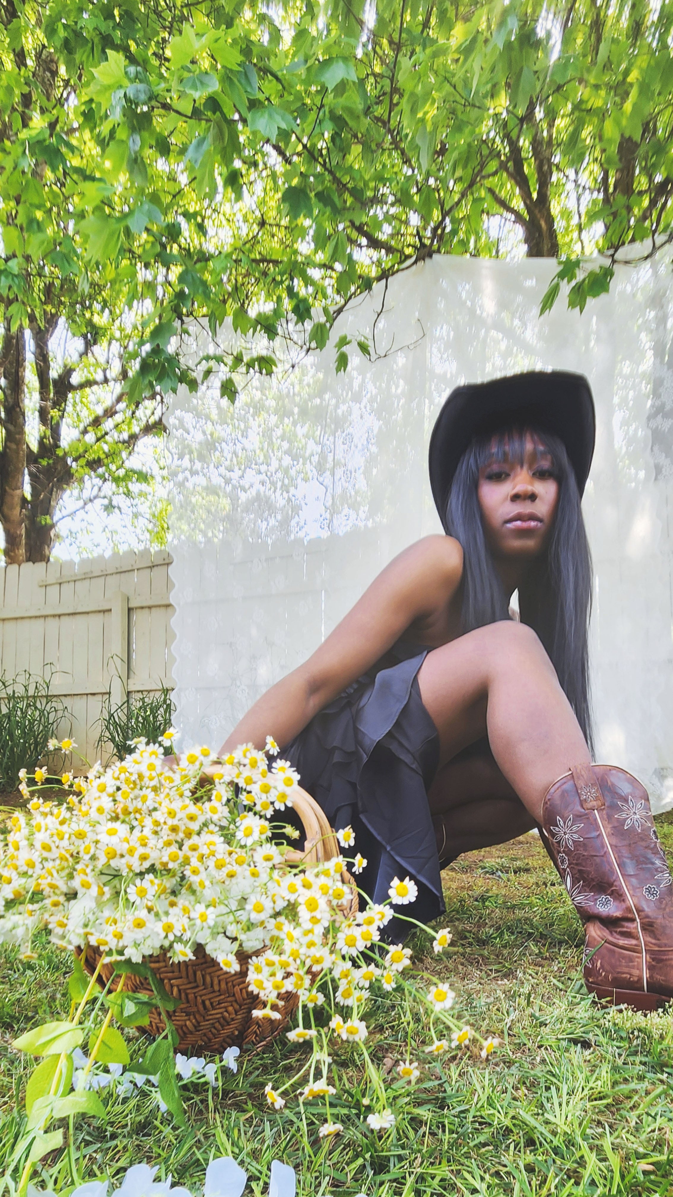 Vegan Suede Cowboy Hat