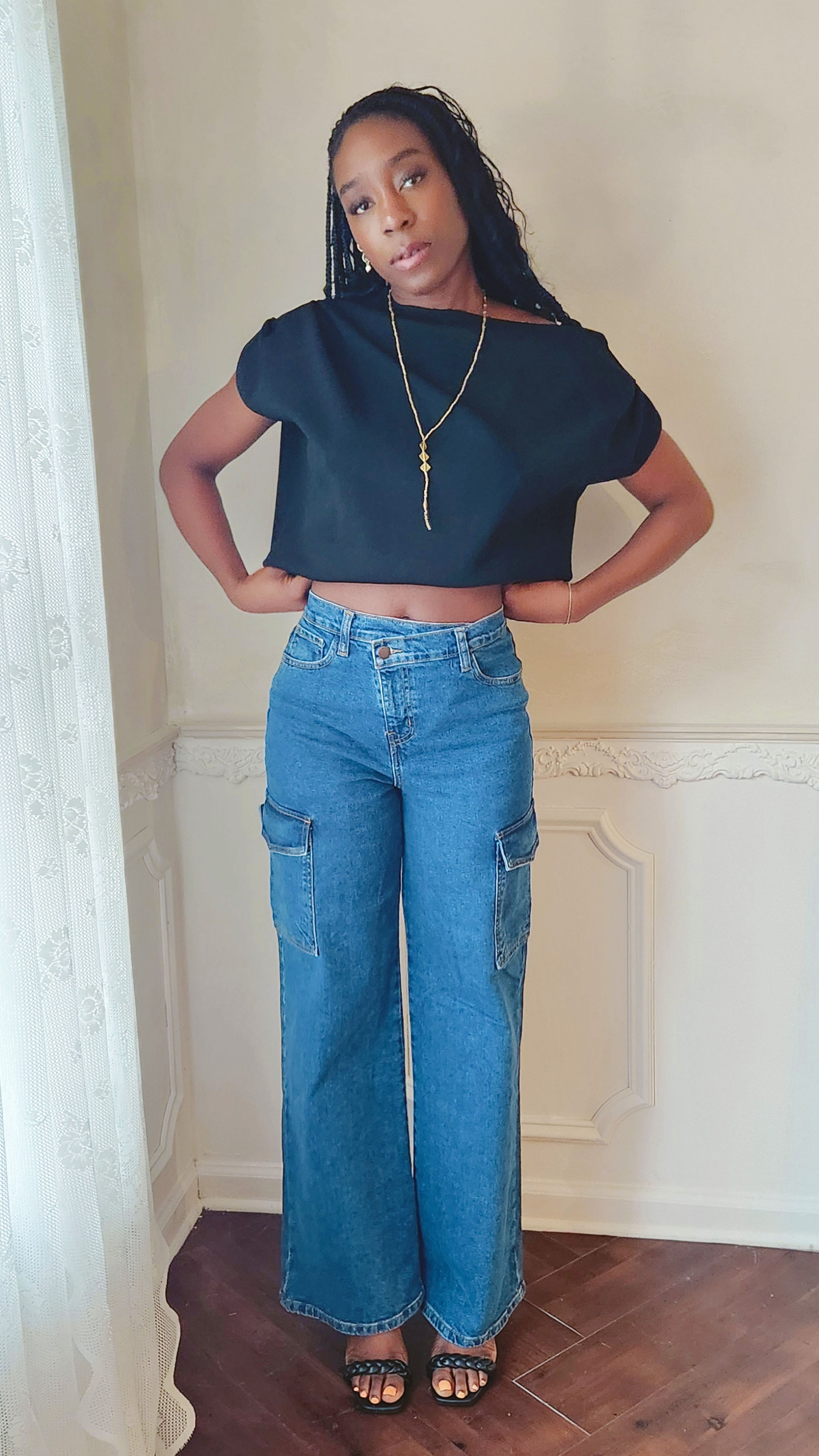 Last Time Cargo Wide Leg Denim