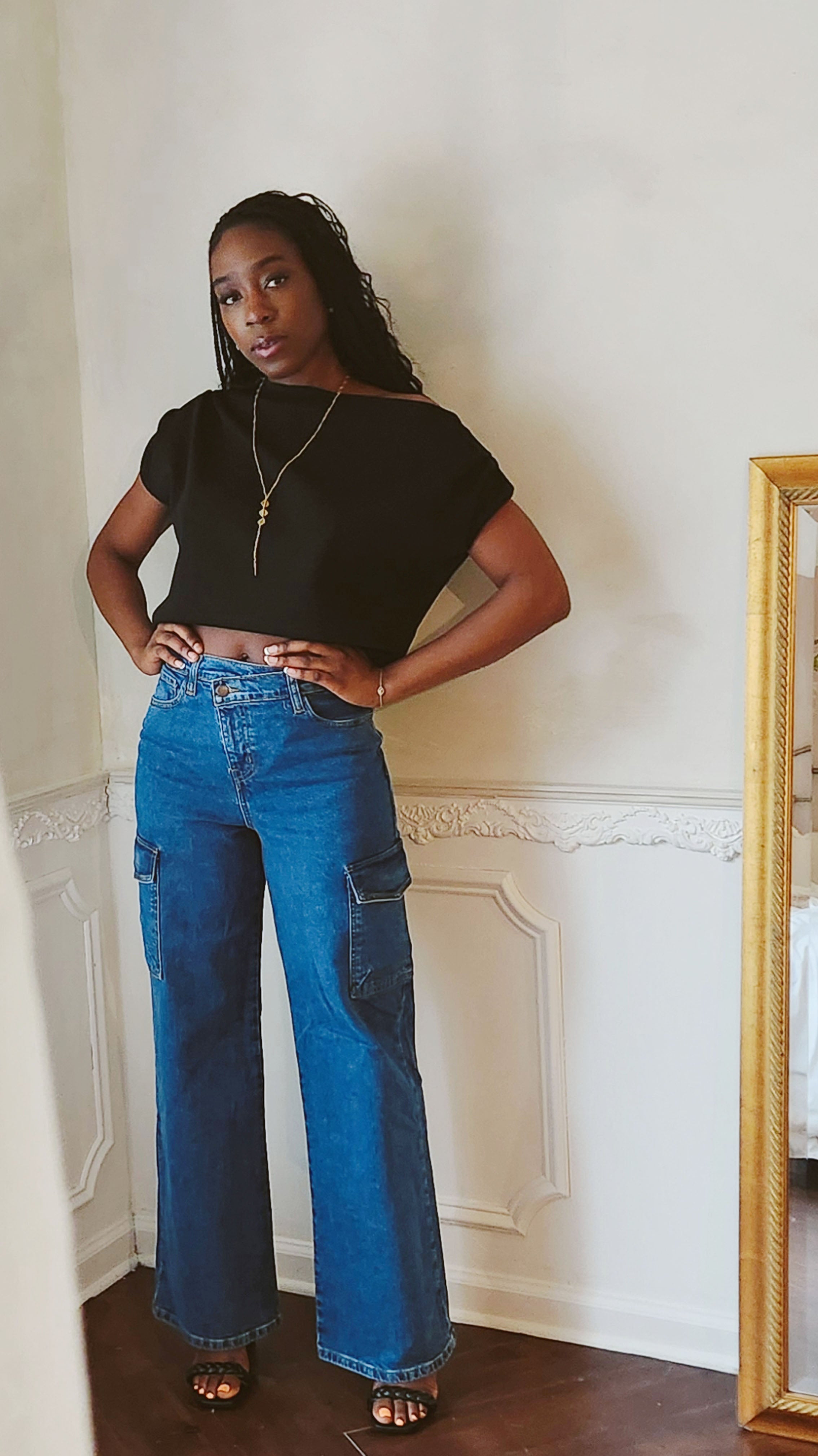 Last Time Cargo Wide Leg Denim