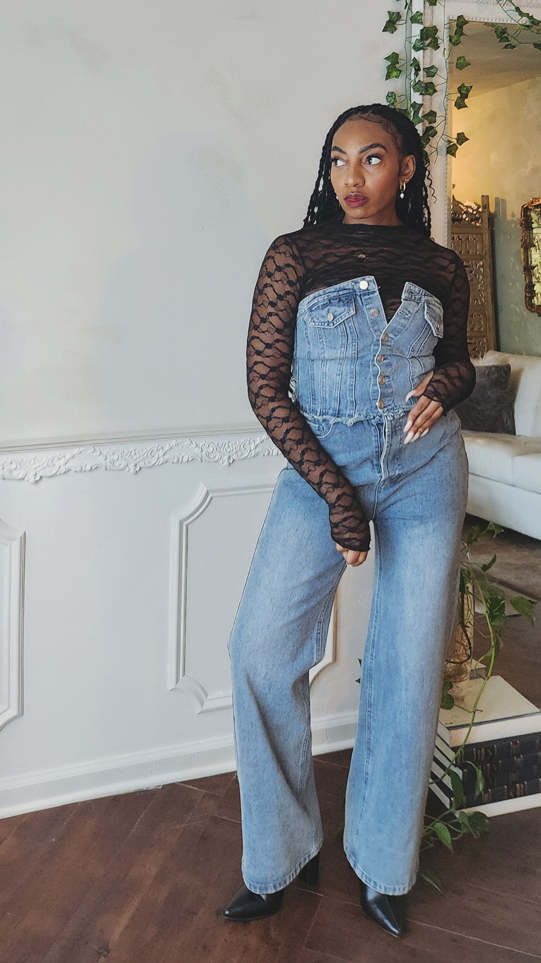 Fatale Craze Denim Jumpsuit