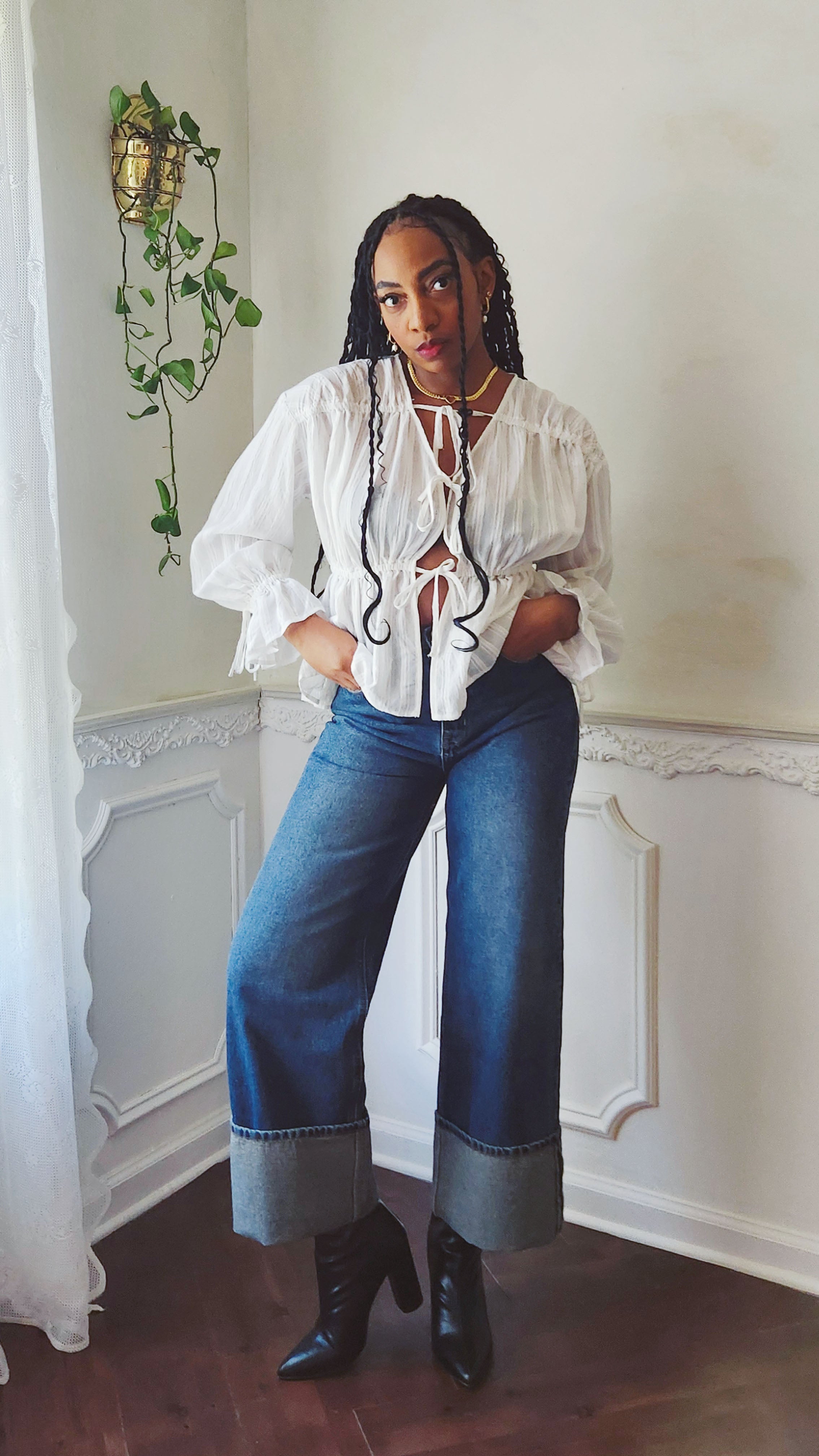 Neera Tiered Ruched Woven Blouse