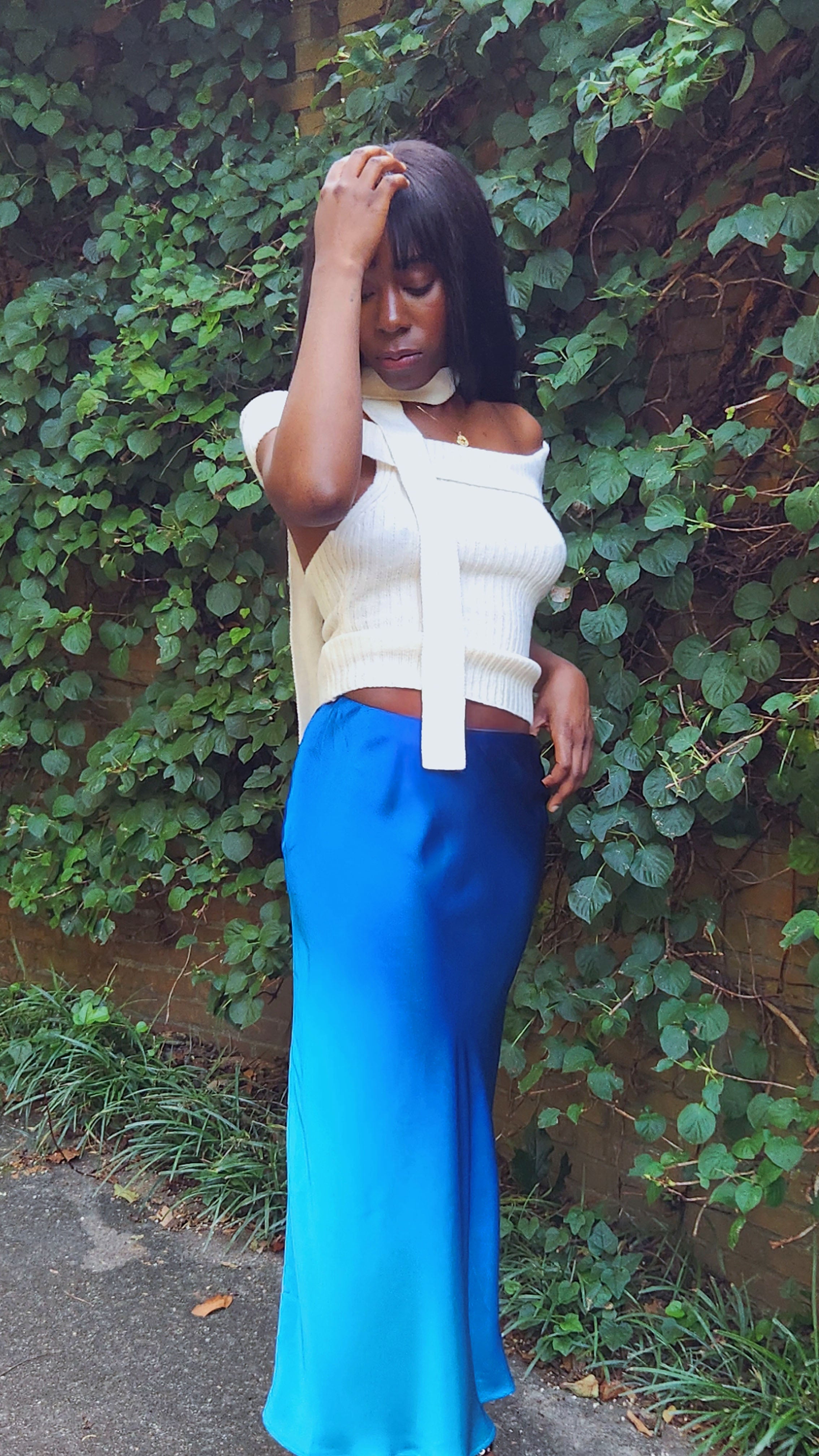 Cello Knit off Shouder Top Ivory