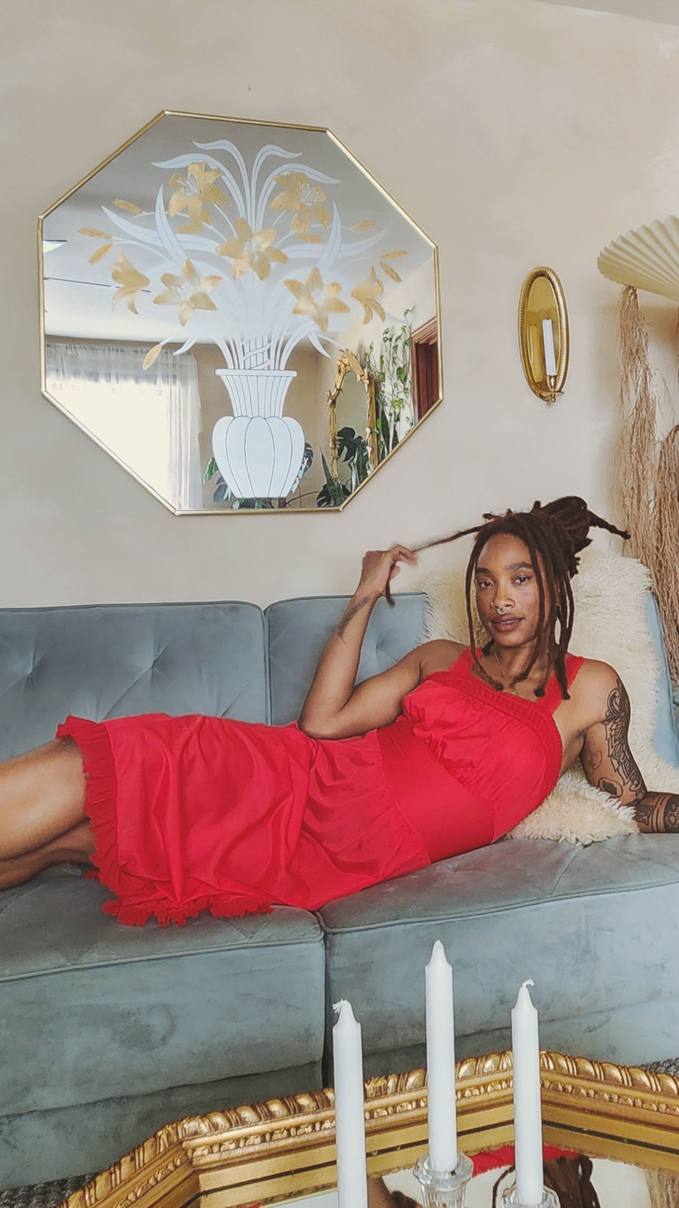 Vintage Ruby Red Slip