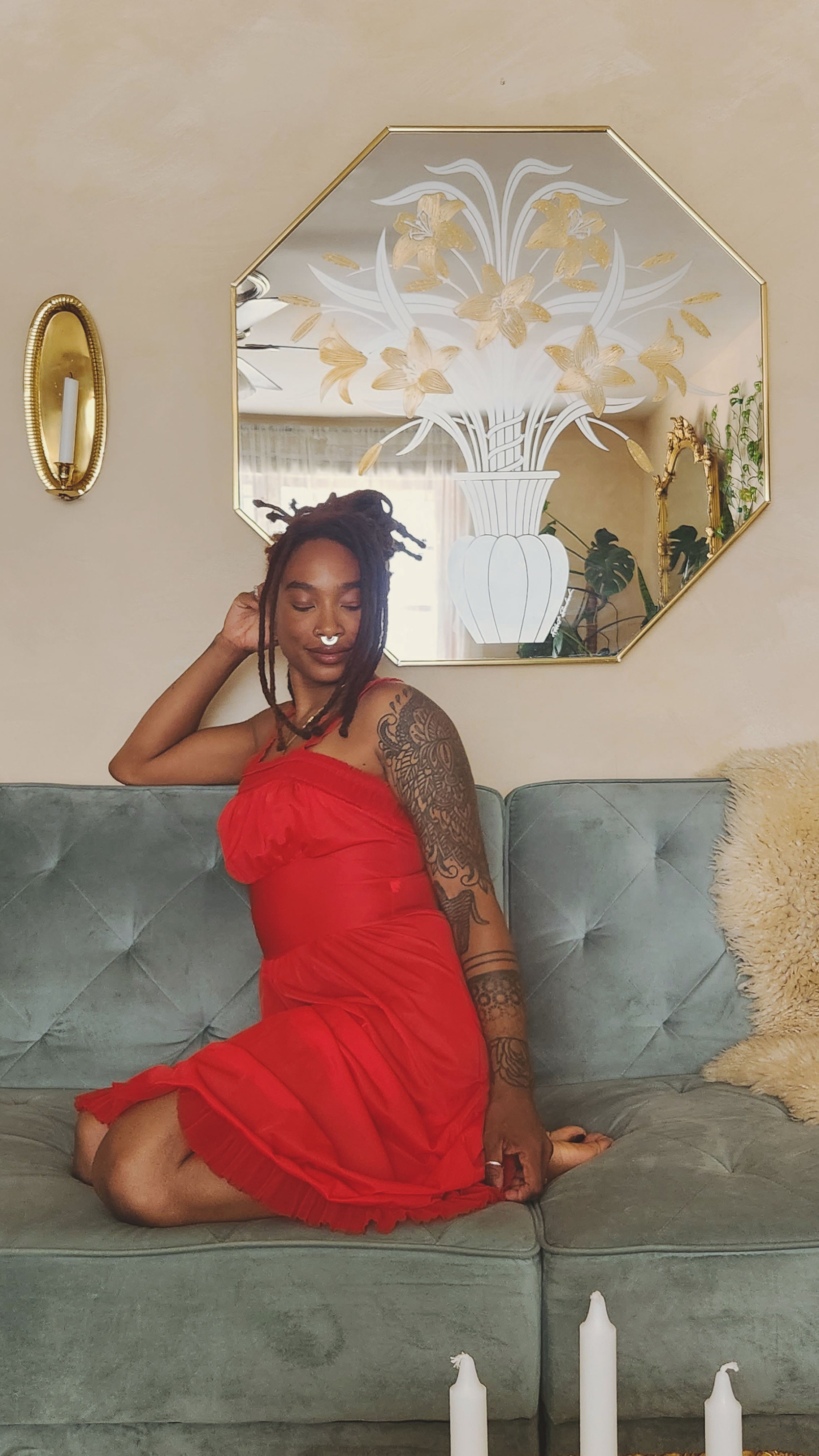 Vintage Ruby Red Slip