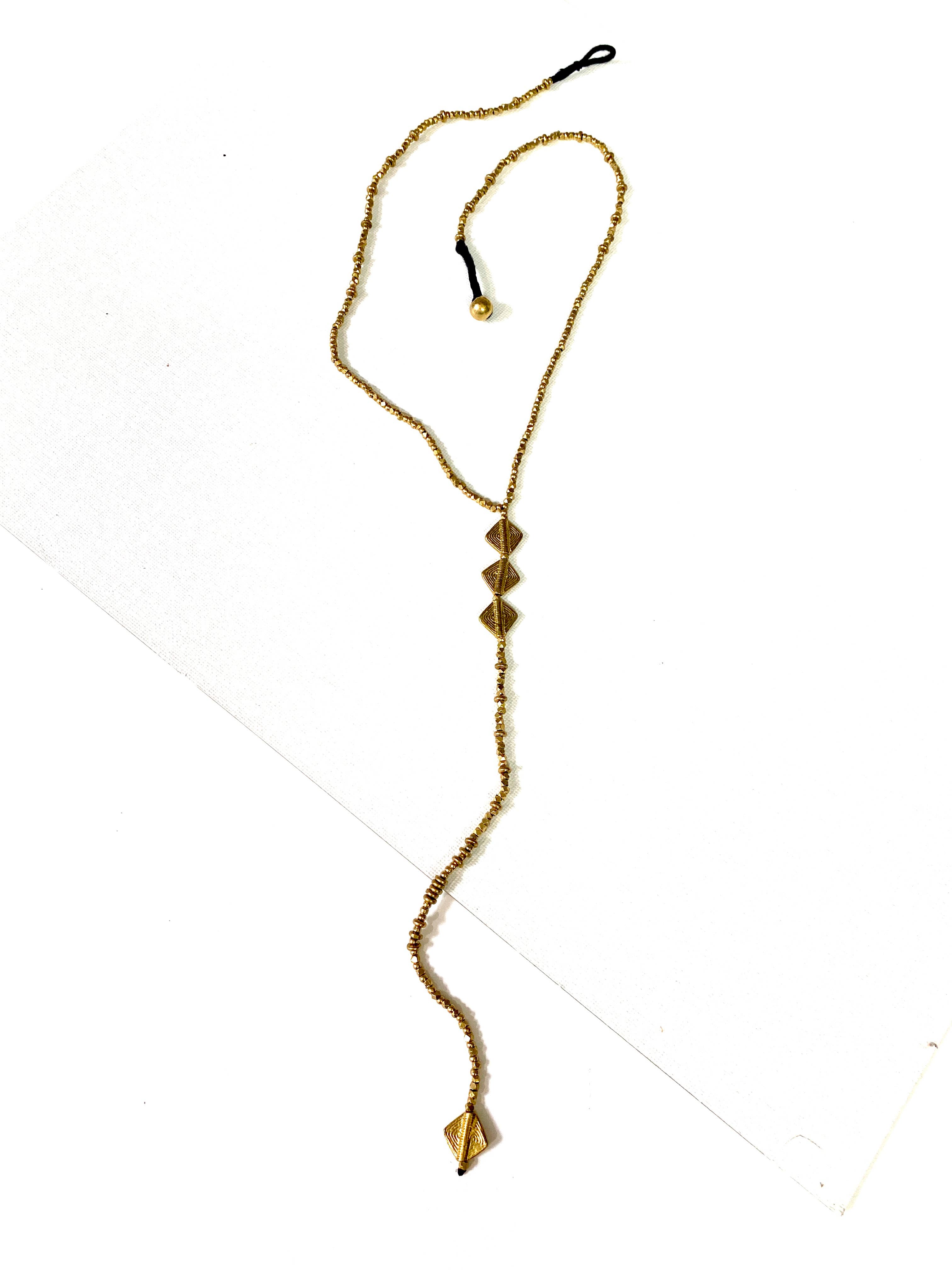 Ifah Y Brass Necklace