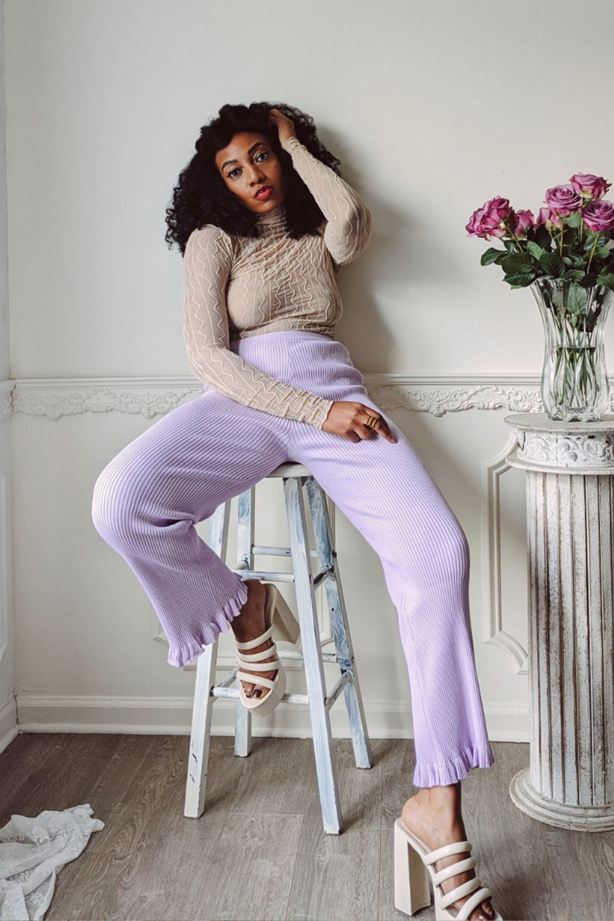 Buttercream Ross Mesh Top