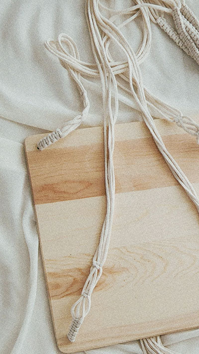 Hanging Wooden Shelf Planter