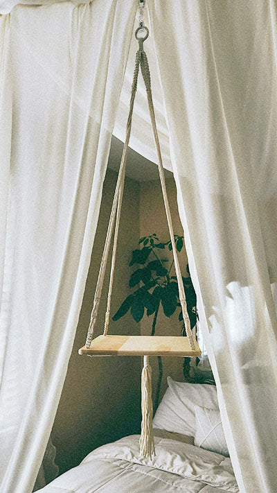 Hanging Wooden Shelf Planter