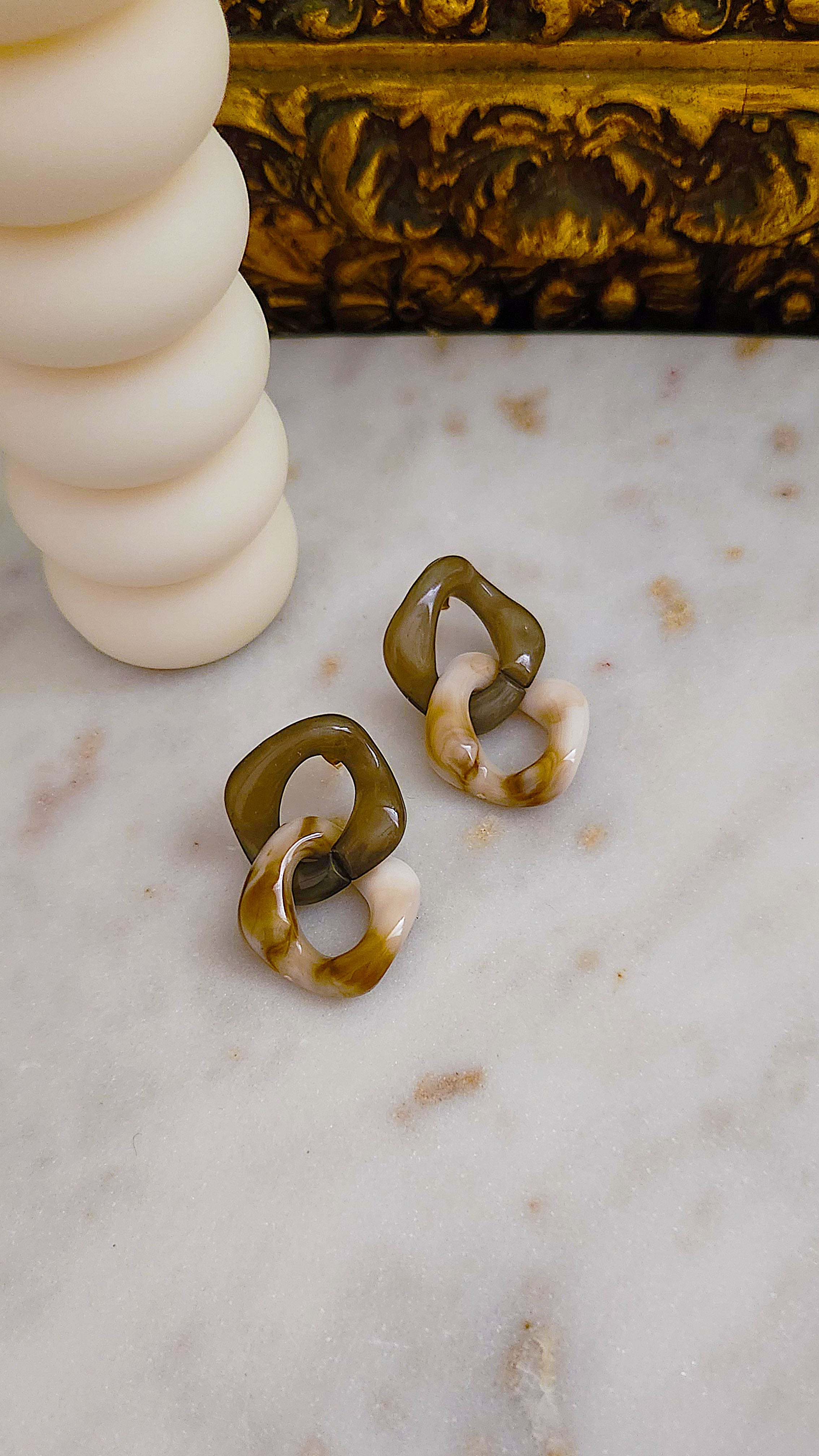 Deux Link Earrings